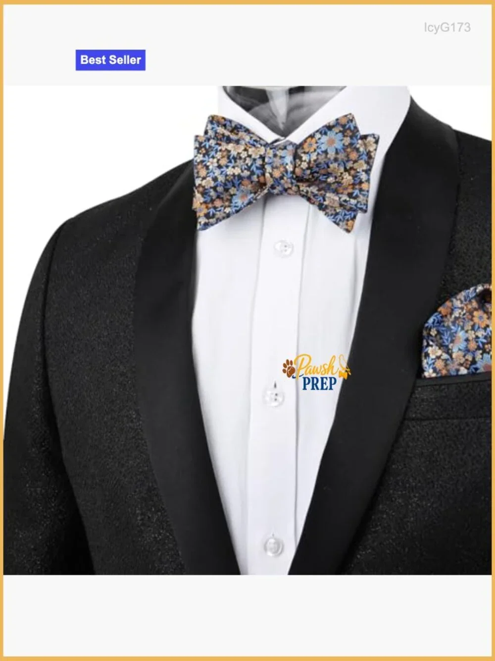 Premium Silk Bow Tie Set with Pocket Square for Wedding Formal Events